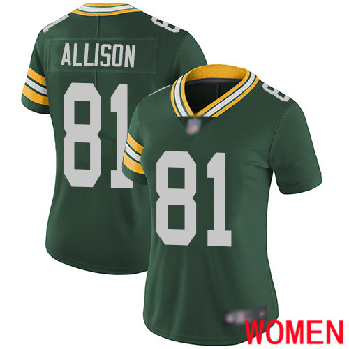 Green Bay Packers Limited Green Women #81 Allison Geronimo Home Jersey Nike NFL Vapor Untouchable